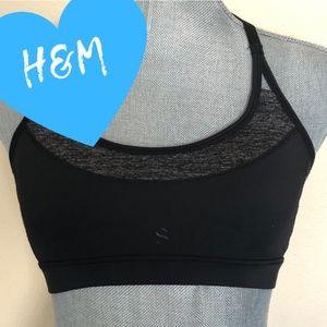 NWOT H&M Sports Ladies Black Sports Bra